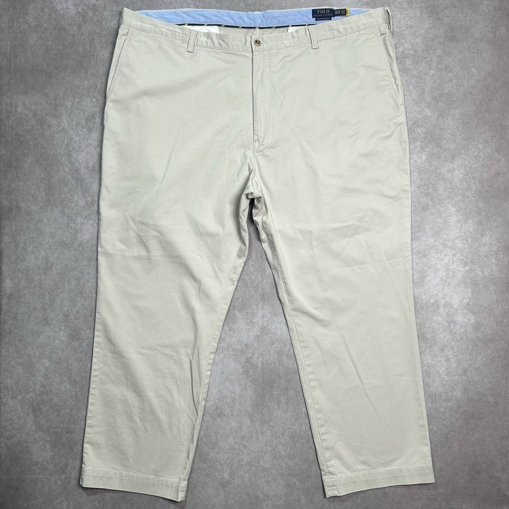 Polo Ralph Lauren Mes 48B Stretch Classic Fit Beige Chino Pant EUC Straight Leg